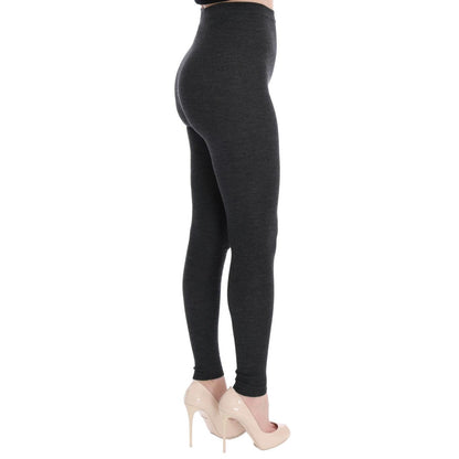 Dolce & Gabbana Gray Wool Stretch Tights