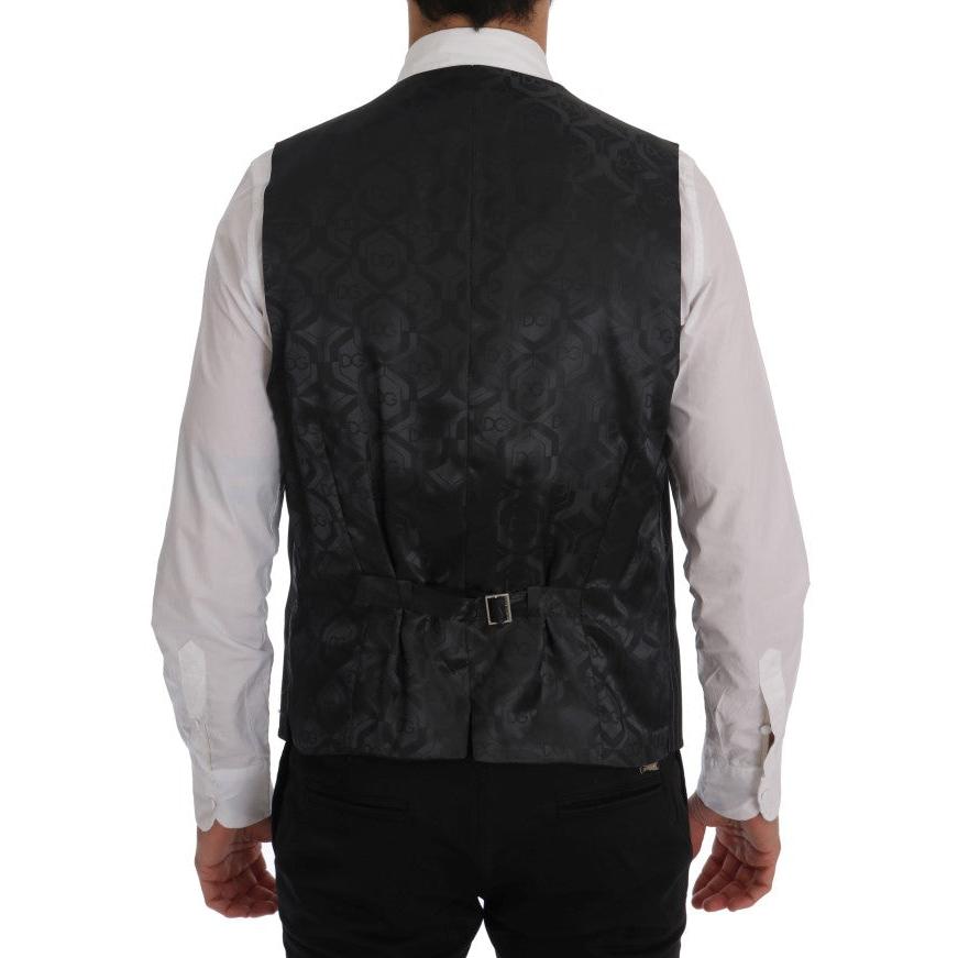 Dolce & Gabbana Gray Wool Stretch Vest