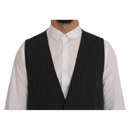 Dolce & Gabbana Gray Wool Stretch Vest