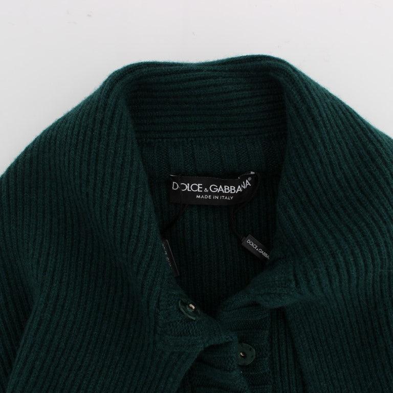 Dolce & Gabbana Green Knitted Cashmere Cardigan