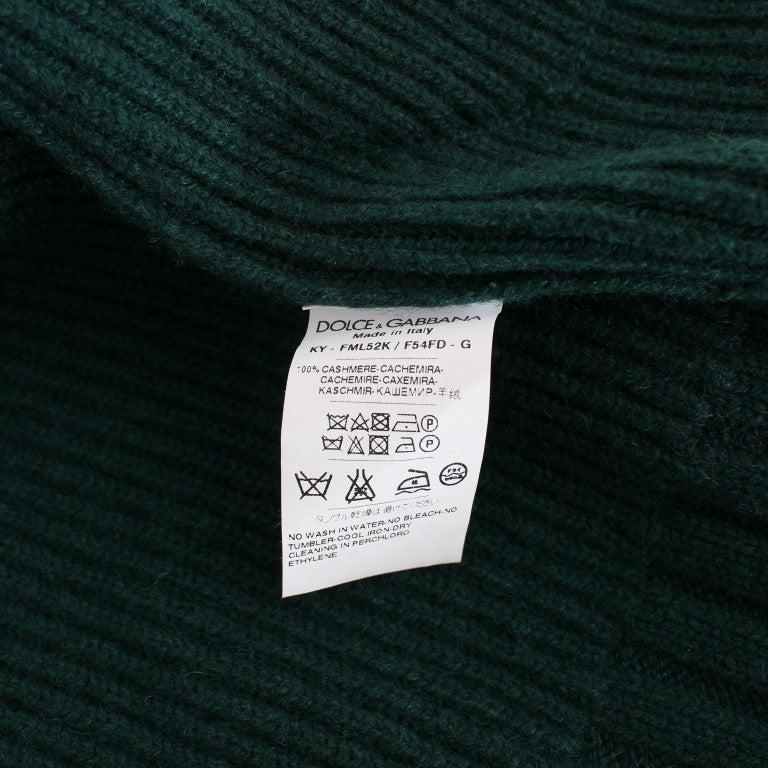 Dolce & Gabbana Green Knitted Cashmere Cardigan