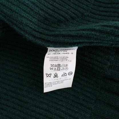Dolce & Gabbana Green Knitted Cashmere Cardigan