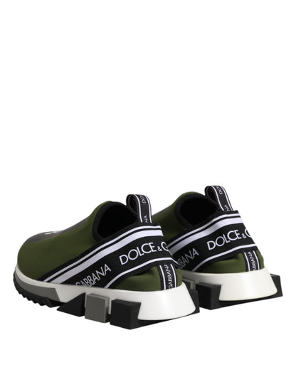 Dolce & Gabbana Green Logo Low Top Sorrento Men Sneakers Shoes