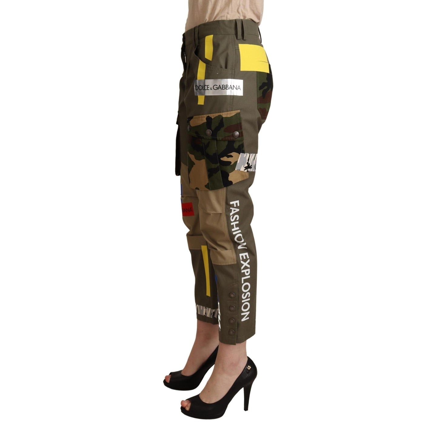 Dolce & Gabbana Green Military Cargo Trouser Cotton Pants