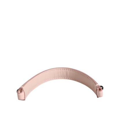 Dolce & Gabbana Light Pink Embellished Leather Bag Handle Shoulder Strap