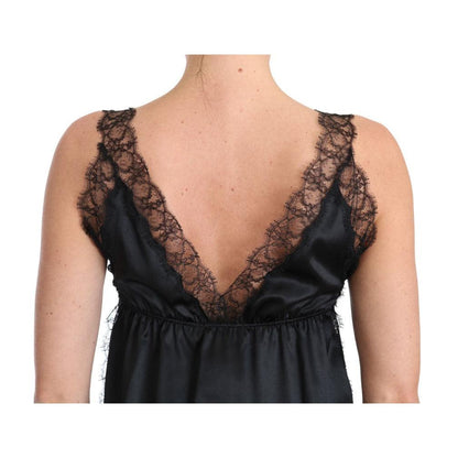 Dolce & Gabbana Lingerie Cami Black Lace Silk Stretch