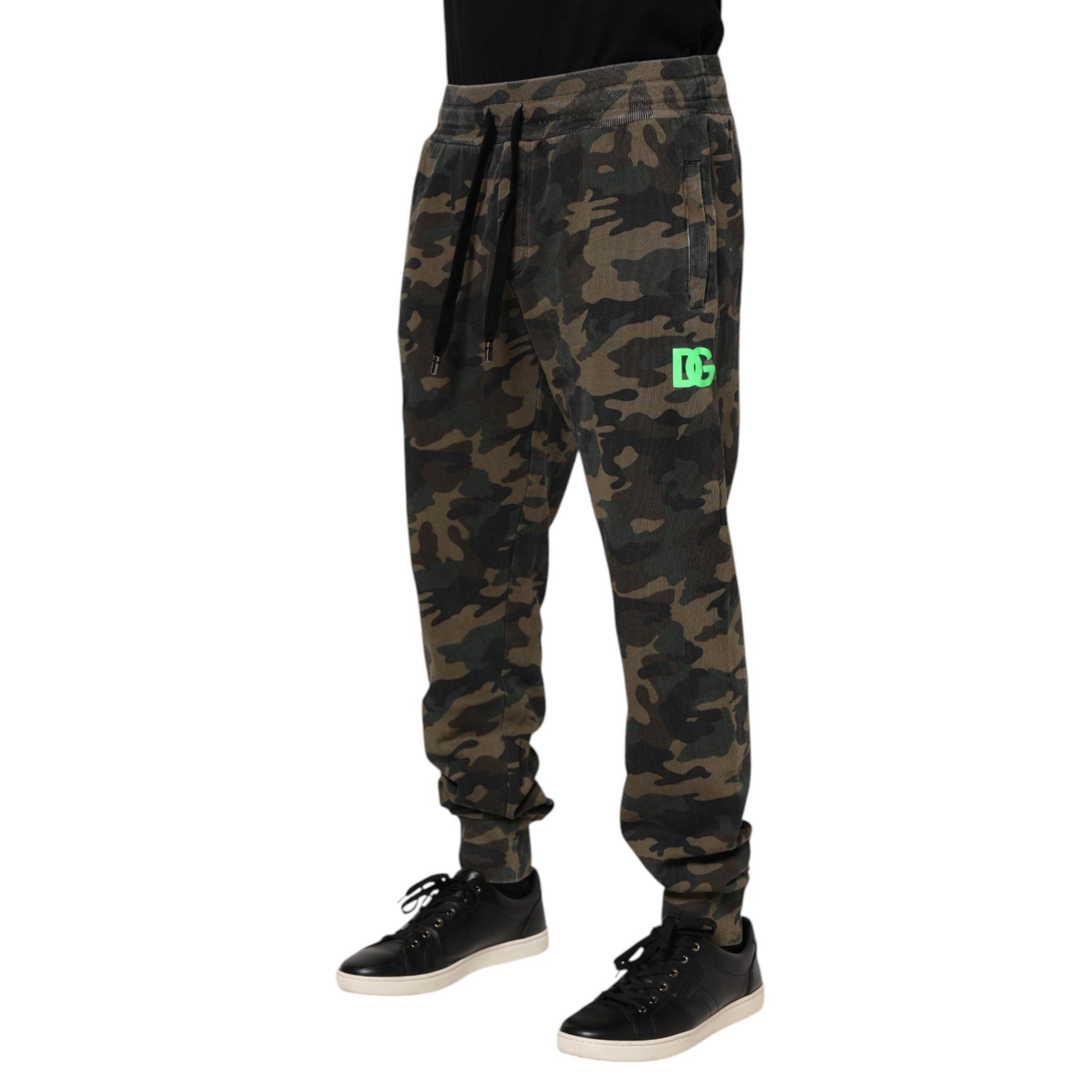 Dolce & Gabbana Multicolor Camouflage Cotton Men Jogger Pants