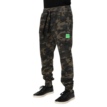 Dolce & Gabbana Multicolor Camouflage Cotton Men Jogger Pants