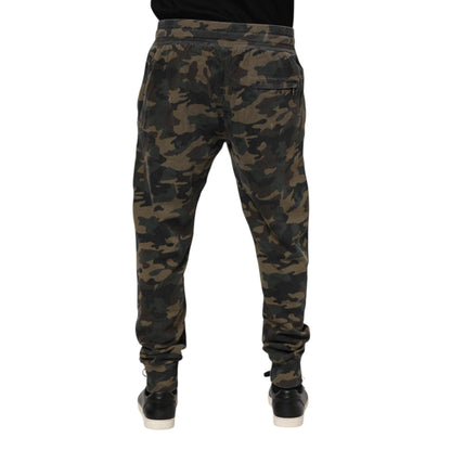 Dolce & Gabbana Multicolor Camouflage Cotton Men Jogger Pants