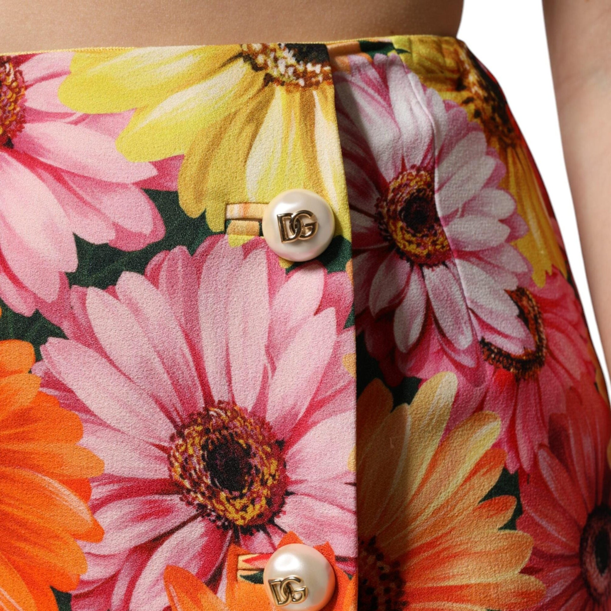 Dolce & Gabbana Multicolor Floral High Waist Mini Skirt