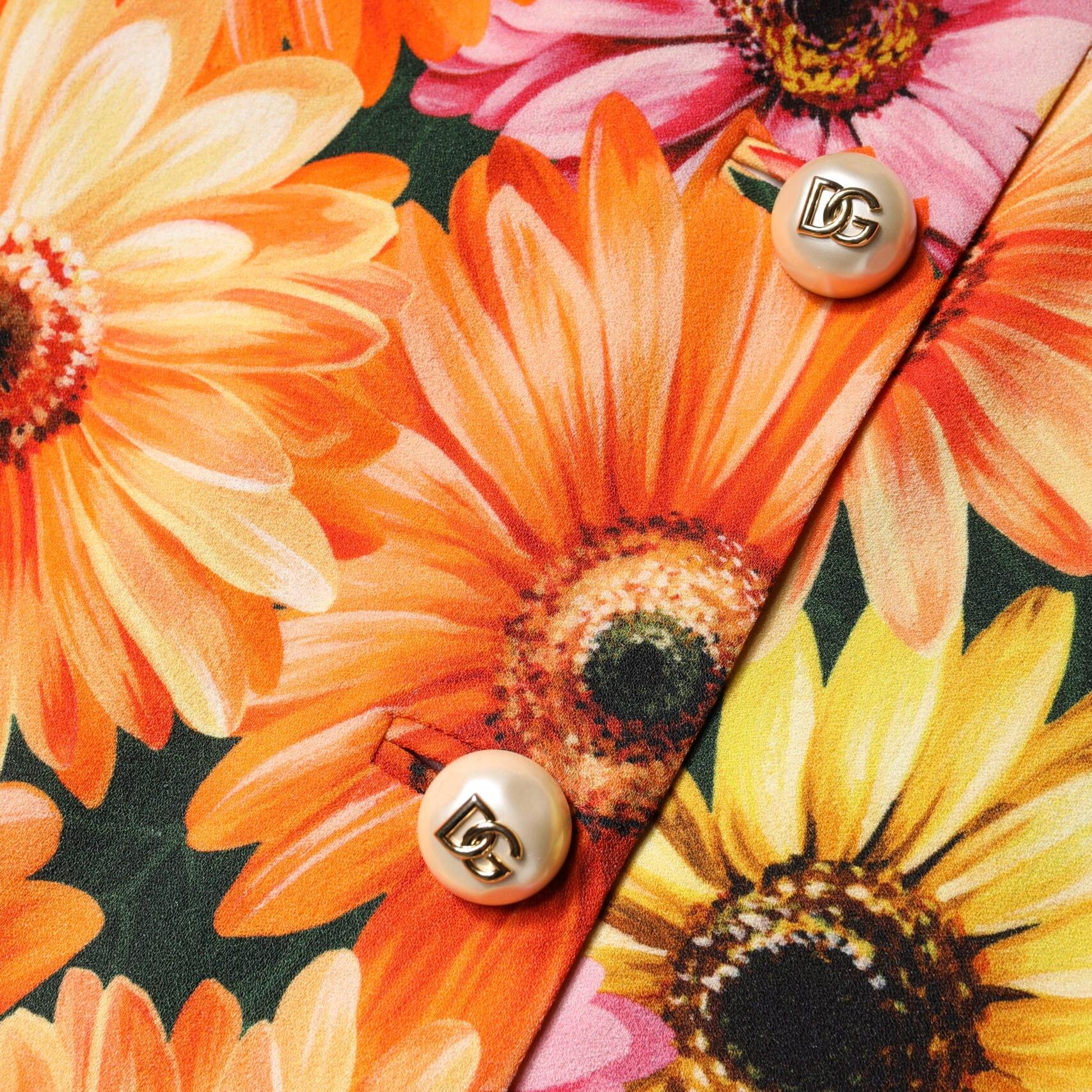 Dolce & Gabbana Multicolor Floral High Waist Mini Skirt