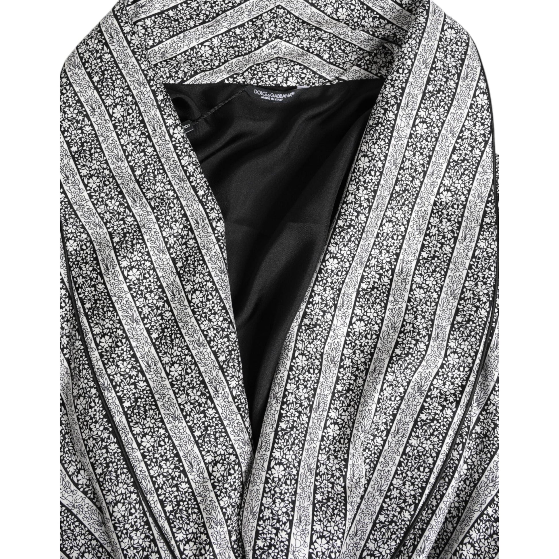 Dolce & Gabbana Multicolor Floral Robe Coat Wrap Jacket