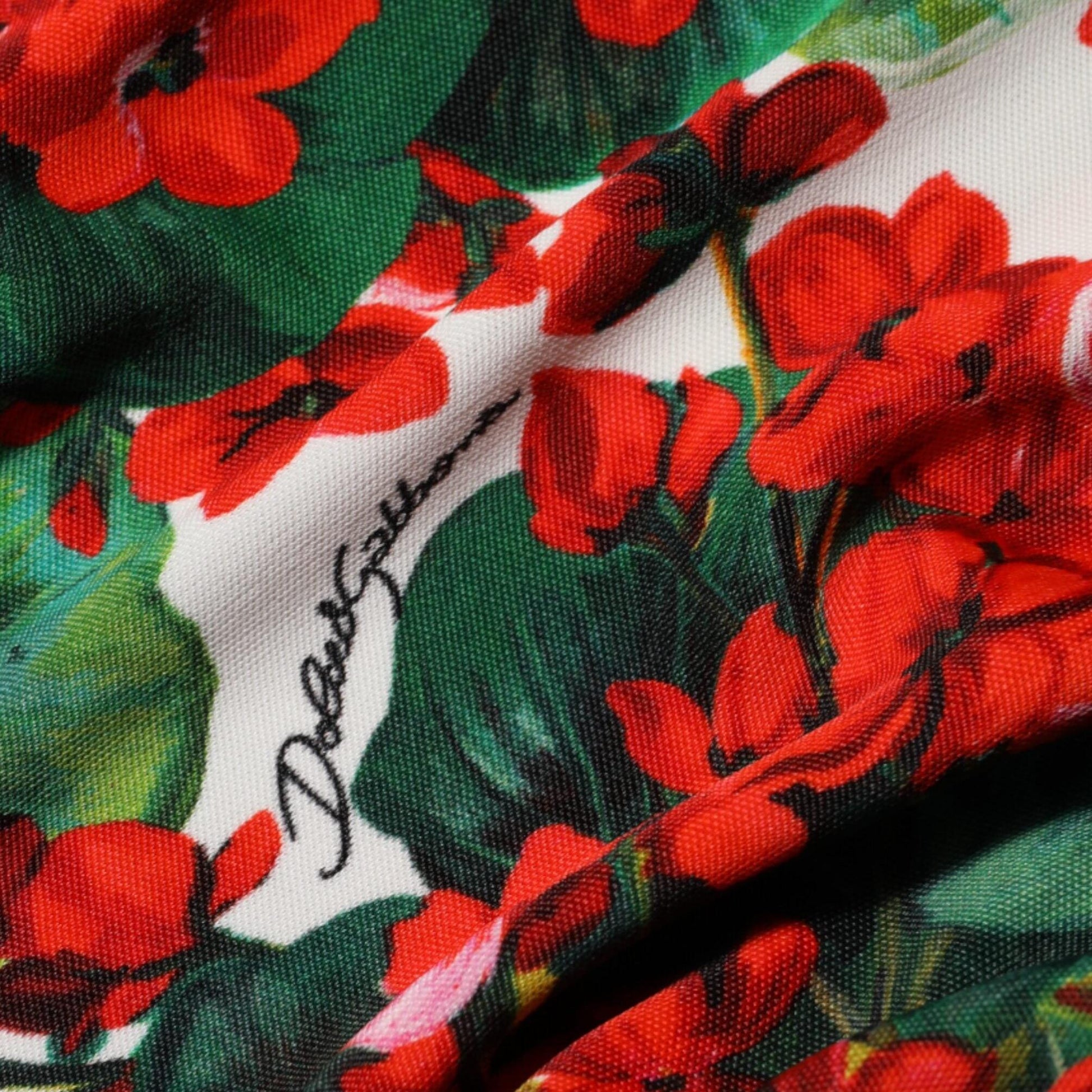 Dolce & Gabbana Multicolor Floral Short Portofino Dress