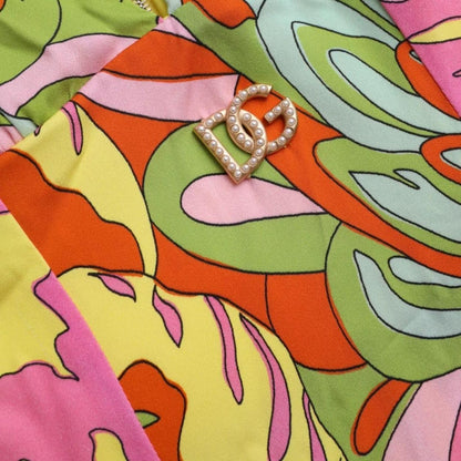 Dolce & Gabbana Multicolor Floral Silk Flared Mini Dress