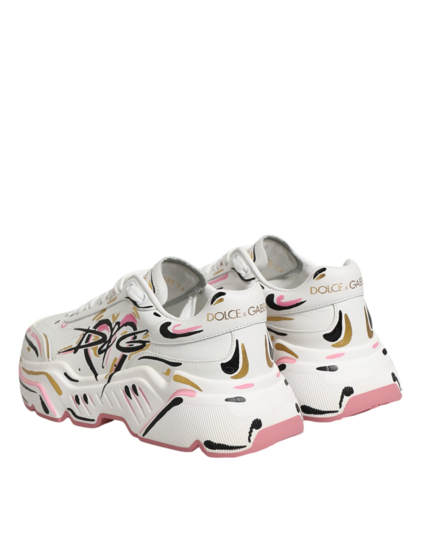 Dolce & Gabbana Multicolor Hand Painted DAYMASTER Sneakers Shoes
