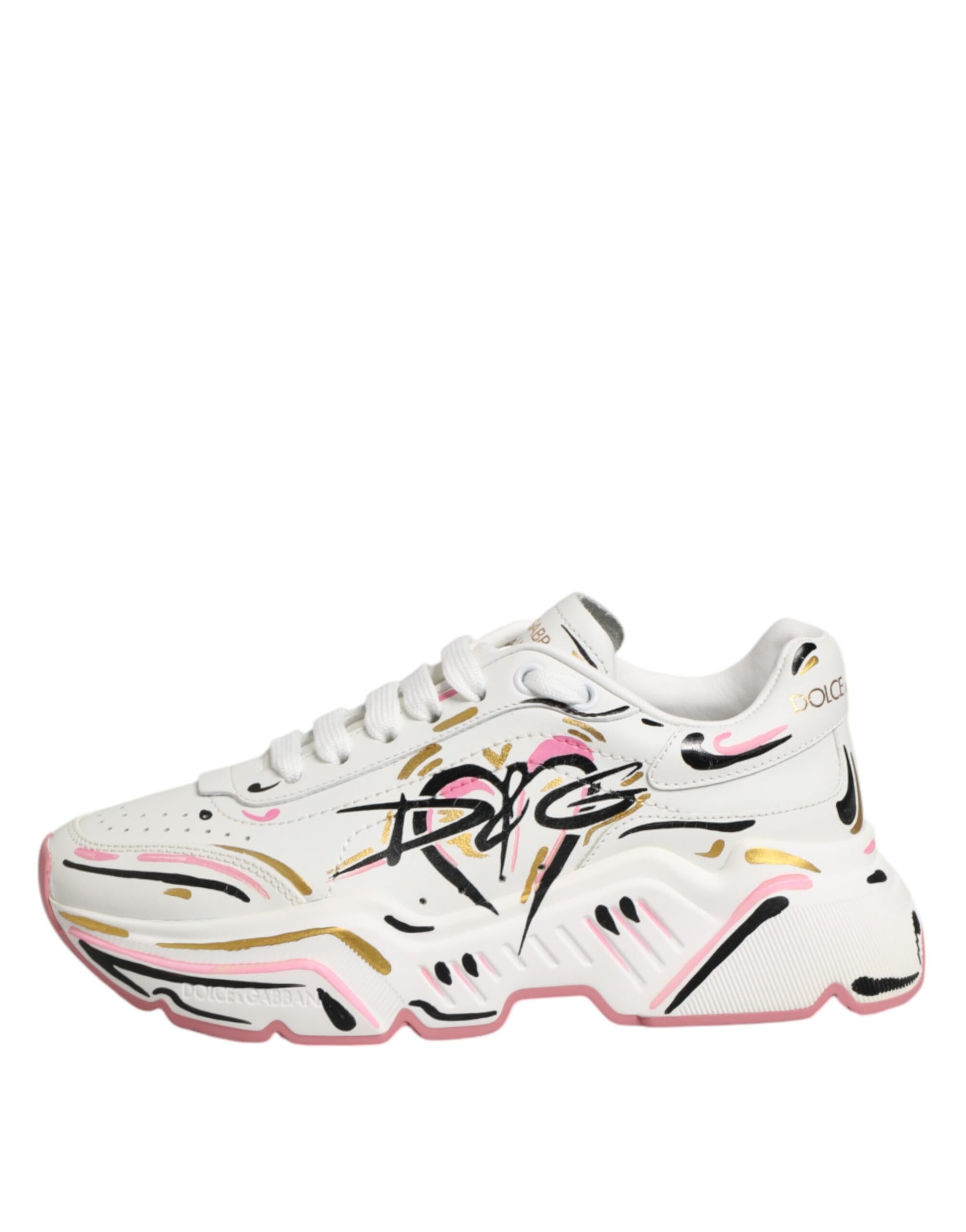 Dolce & Gabbana Multicolor Hand Painted DAYMASTER Sneakers Shoes