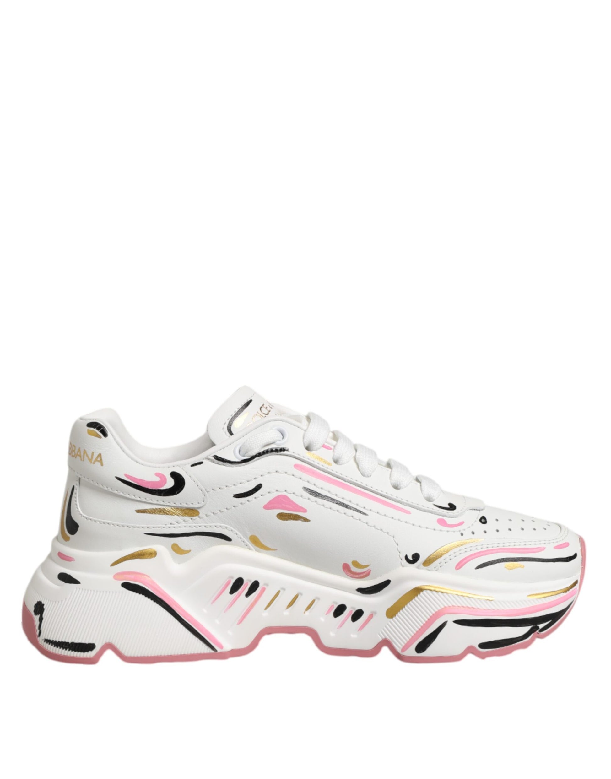 Dolce & Gabbana Multicolor Hand Painted DAYMASTER Sneakers Shoes