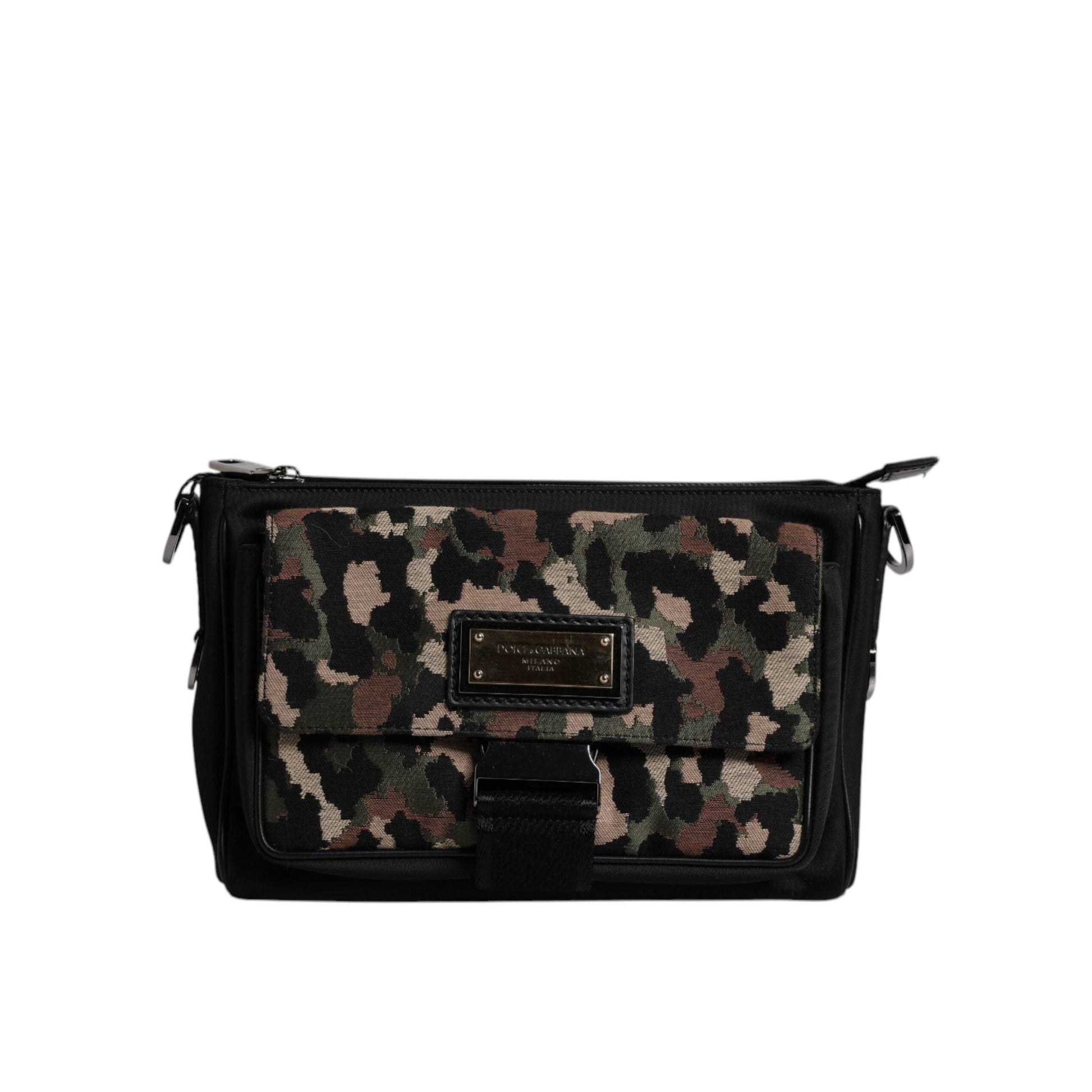 Dolce & Gabbana Multicolor Leopard Jacquard Crossbody Bag