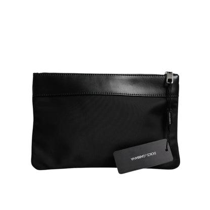 Dolce & Gabbana Multicolor Leopard Print Jacquard Logo Plaque Pouch Bag