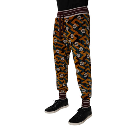 Dolce & Gabbana Multicolor Logo Monogram Jogger Sweatpants Pants