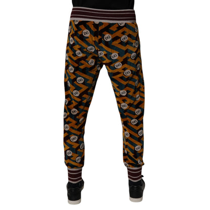Dolce & Gabbana Multicolor Logo Monogram Jogger Sweatpants Pants