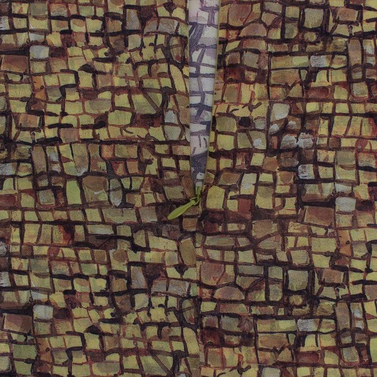 Dolce & Gabbana Multicolor Mosaic Print Silk Blouse T-shirt