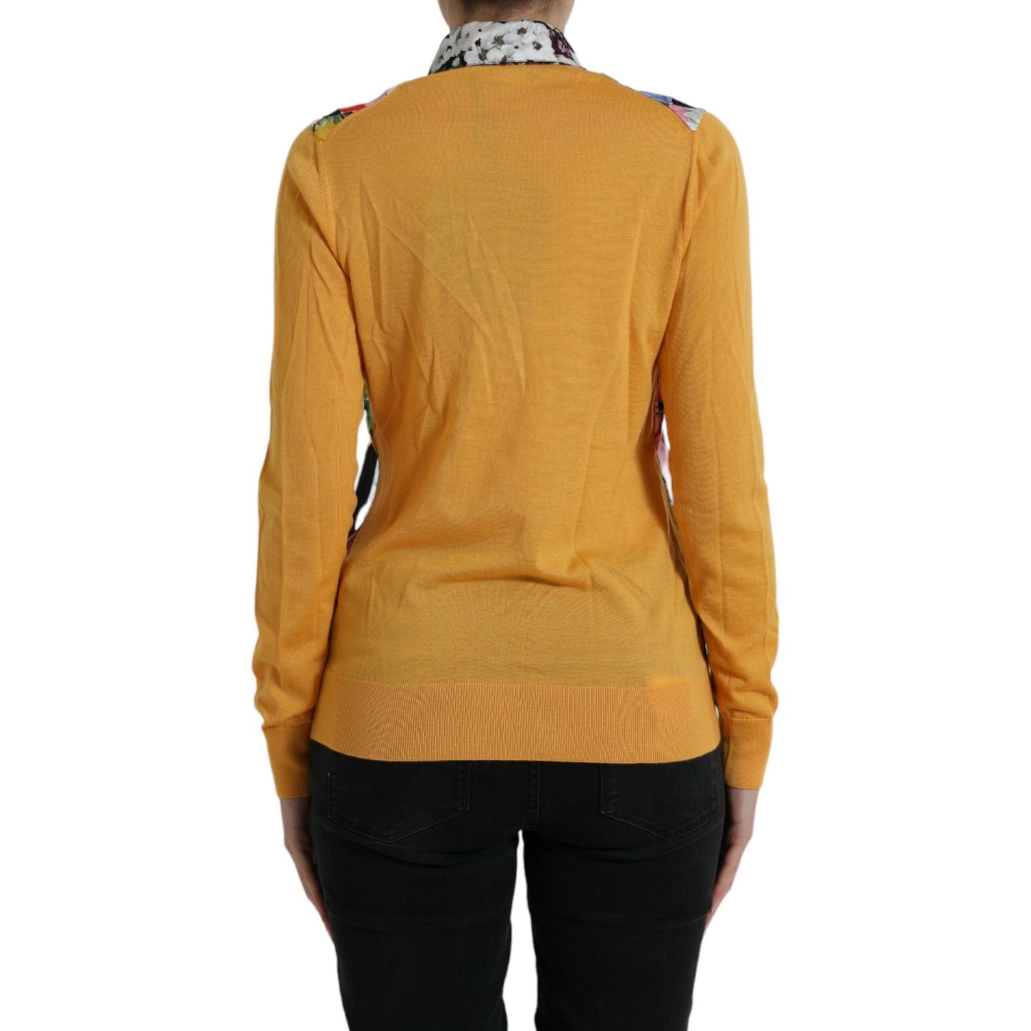 Dolce & Gabbana Multicolor Patchwork Cashmere Henley Sweater