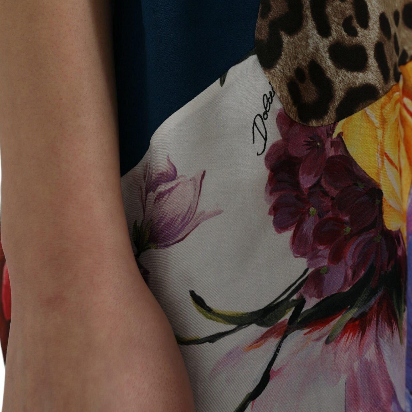 Dolce & Gabbana Multicolor Patchwork Cotton Silk Blouse Top