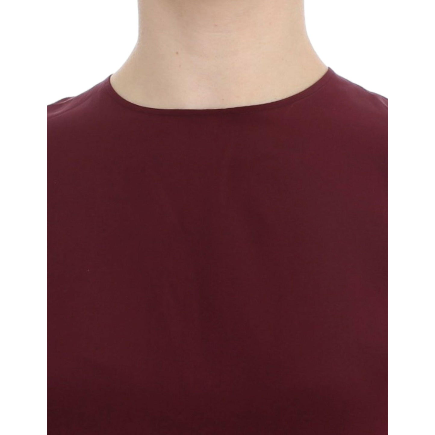 Dolce & Gabbana Red 3/4 sleeve silk blouse