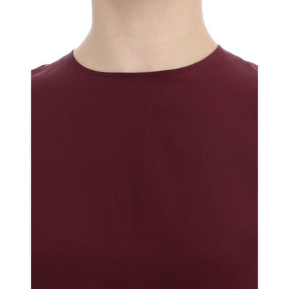 Dolce & Gabbana Red 3/4 sleeve silk blouse