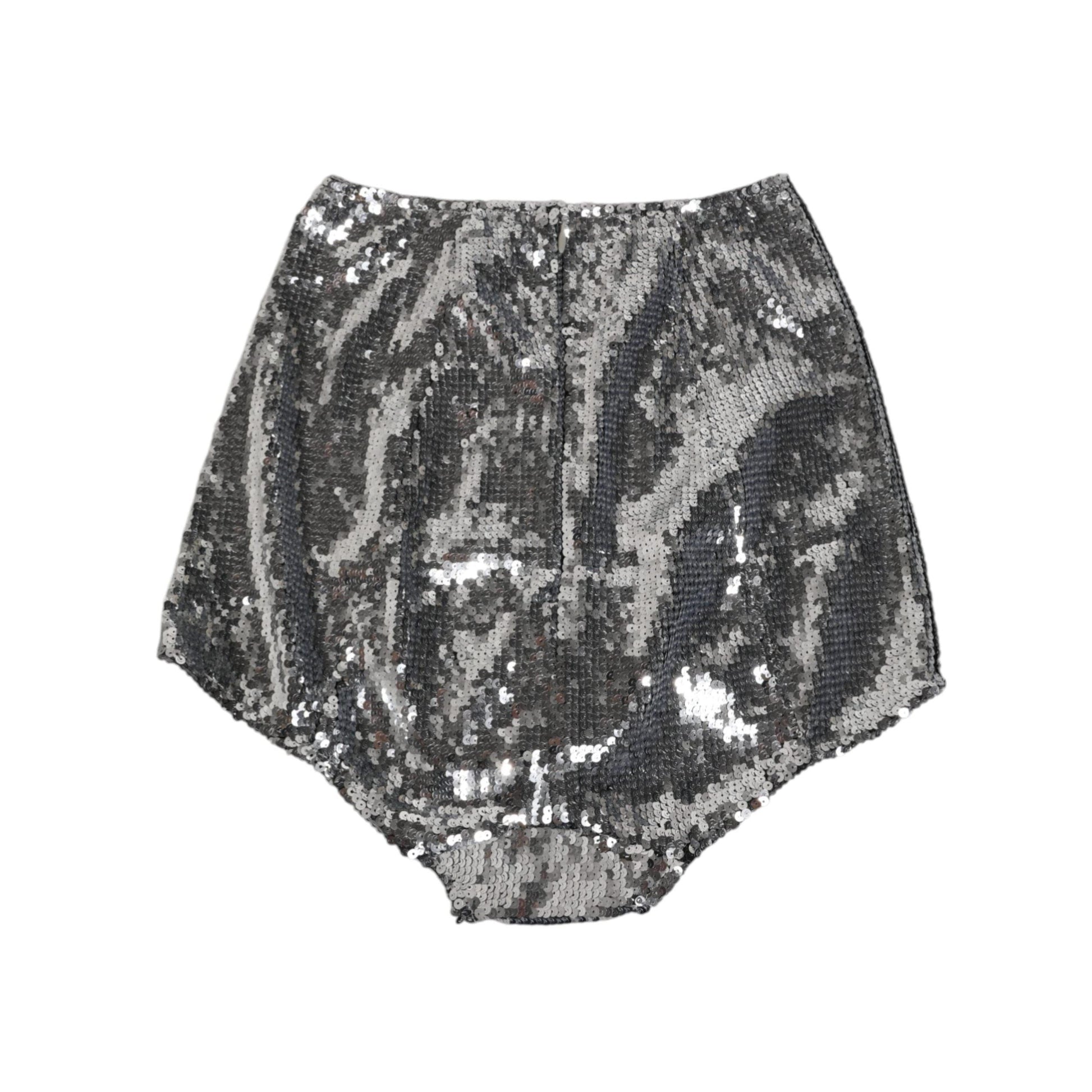 Dolce & Gabbana Silver Nylon Sequined Slip Girdle Panty Underwear