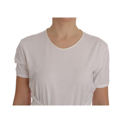 Dolce & Gabbana White Cotton Silk T-Shirt