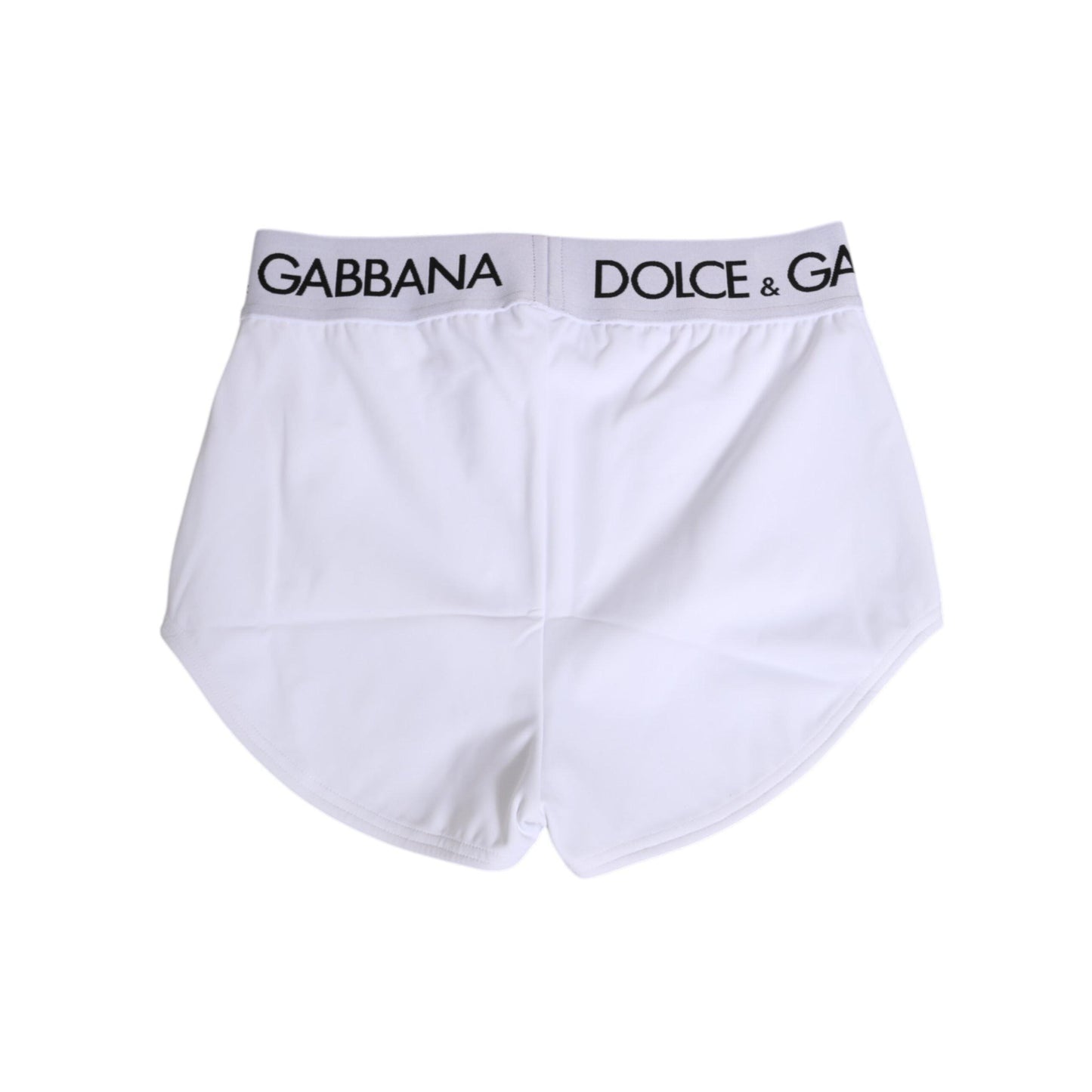 Dolce & Gabbana White Nylon Logo Waistband Shorts Underwear