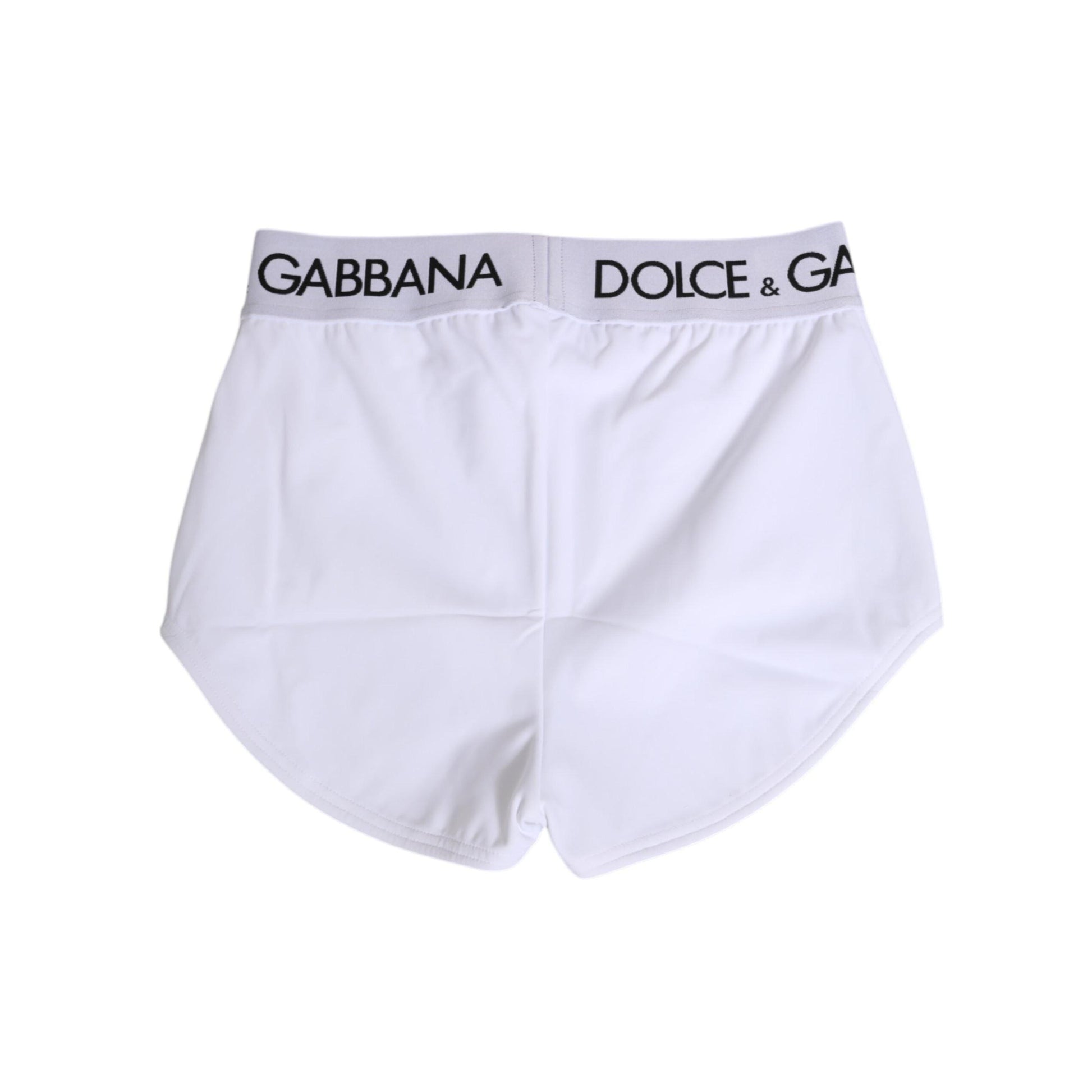 Dolce & Gabbana White Nylon Logo Waistband Shorts Underwear