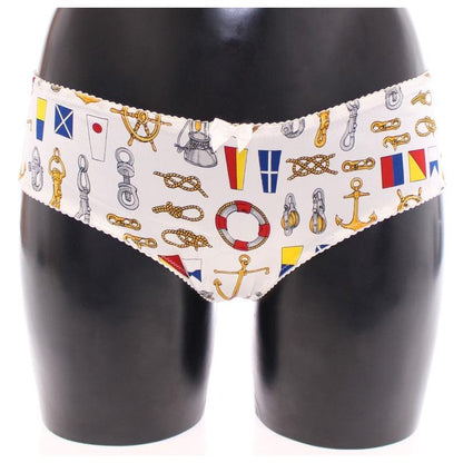 Dolce & Gabbana White Sailor Bra Panty Stretch Underwear