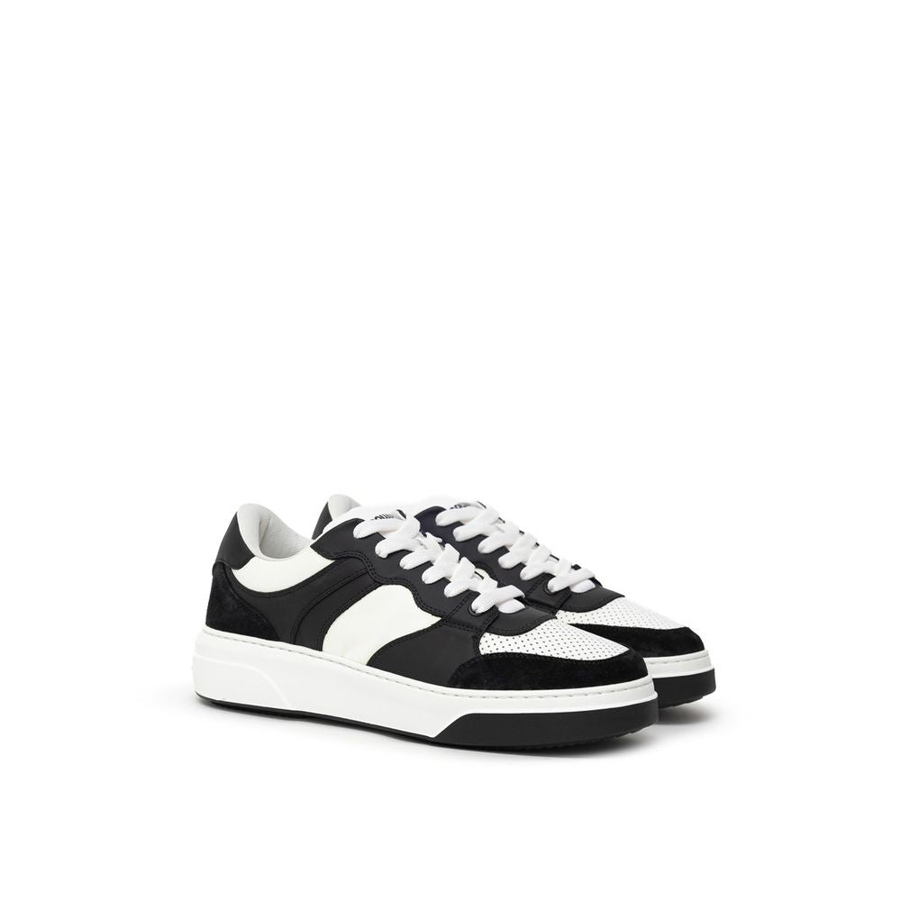 Dsquared² Black And White Leather Sneakers