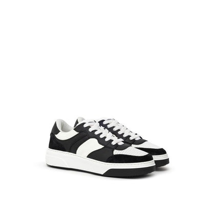 Dsquared² Black And White Leather Sneakers
