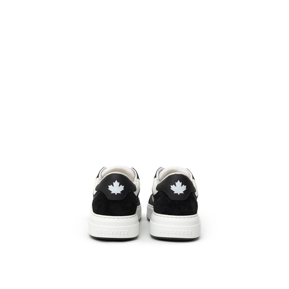Dsquared² Black And White Leather Sneakers