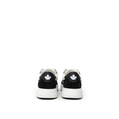 Dsquared² Black And White Leather Sneakers