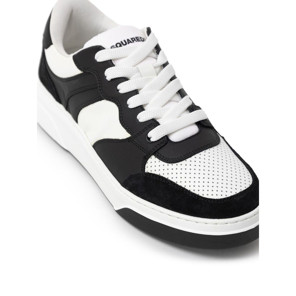 Dsquared² Black And White Leather Sneakers