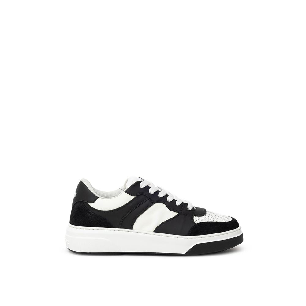 Dsquared² Black And White Leather Sneakers
