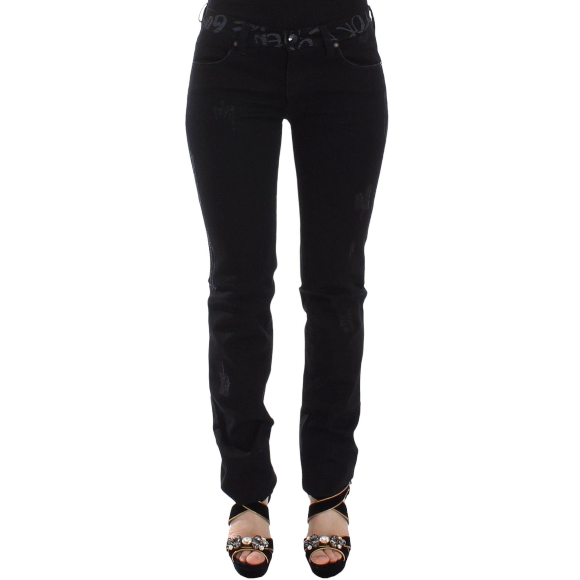 Ermanno Scervino Black Slim Jeans Denim Pants Skinny Stretch