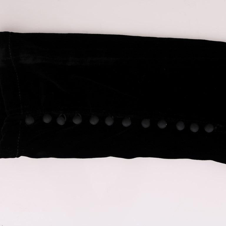 Ermanno Scervino Black Velvet Slim Fit Pants