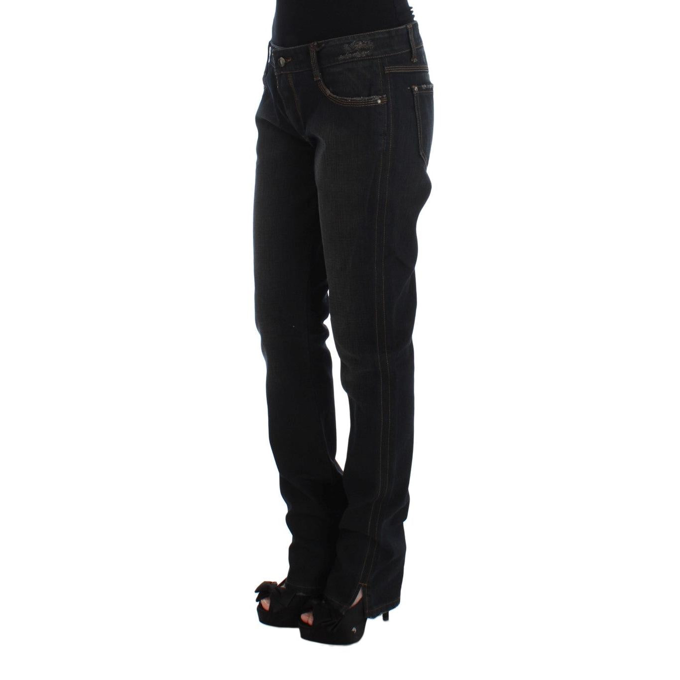 Ermanno Scervino Blue Wash Cotton Boyfriend Jeans