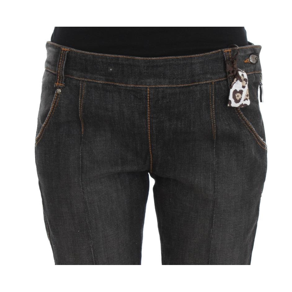 Ermanno Scervino Gray Cotton Slim Fit Denim Jeans