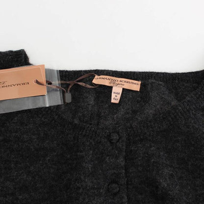 Ermanno Scervino Gray Knit Wool Cardigan Sweater