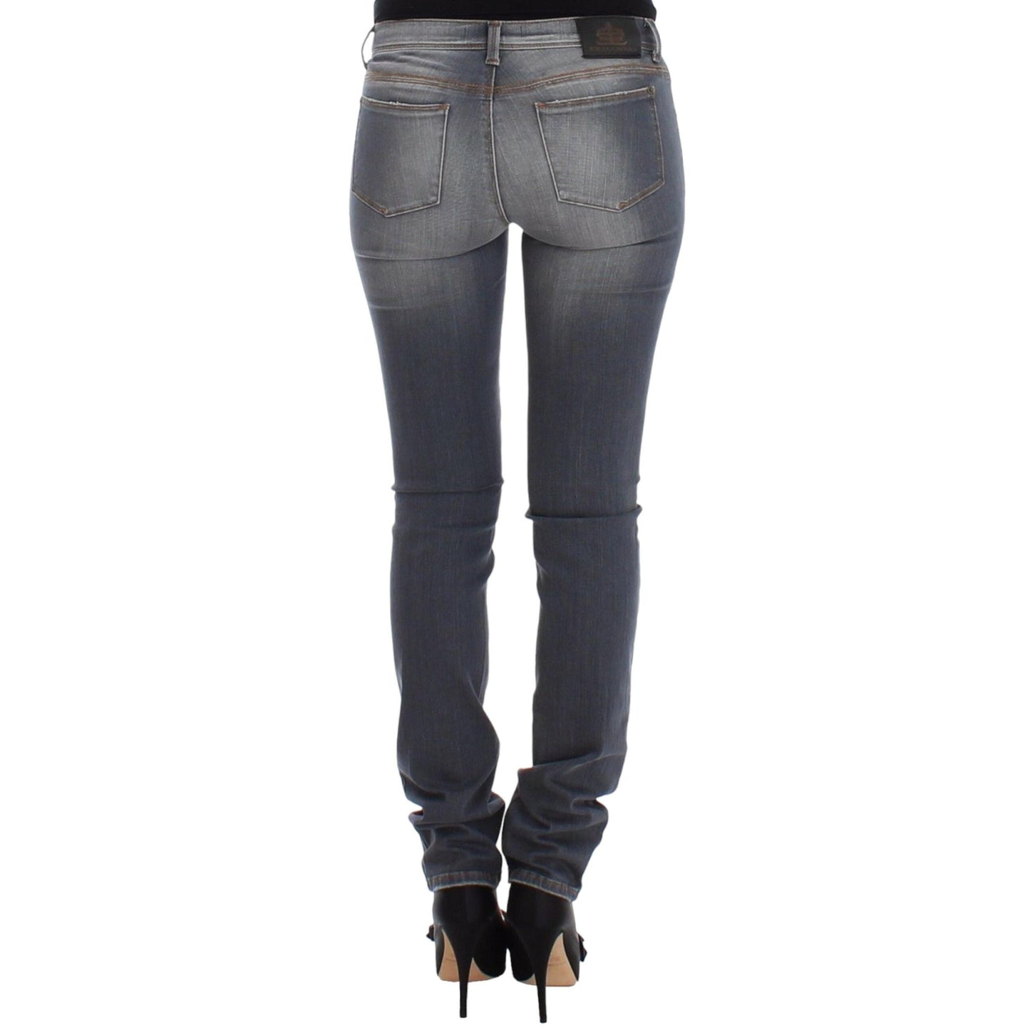 Ermanno Scervino Gray Slim Jeans Denim Pants Skinny Leg Stretch