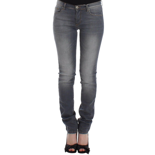 Ermanno Scervino Gray Slim Jeans Denim Pants Skinny Leg Stretch