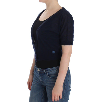 Ermanno Scervino Knit Blue Wool Sweater Cardigan