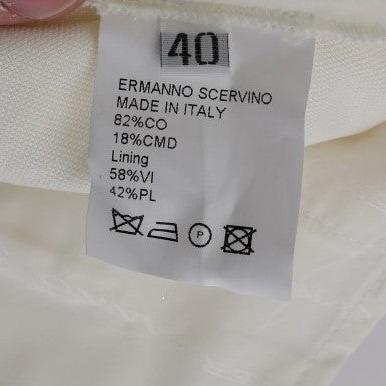 Ermanno Scervino White Cotton Regular Fit Casual Pants